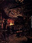 Stanhope Alexander Forbes The Blacksmith's Shop painting